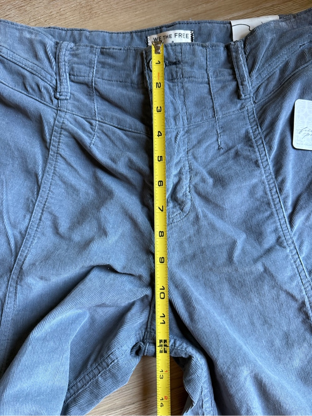 We The Free Libre Cord Wide Leg Cord Mockingbird Light Grey. - Picture 10 of 13